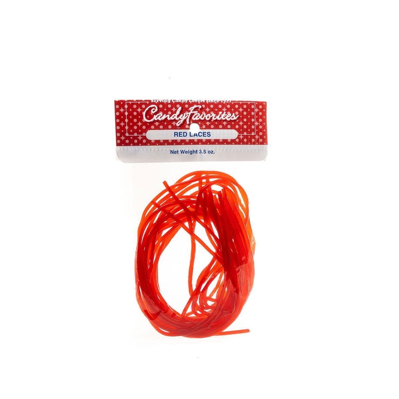 Red Strawberry Licorice Laces 3 Ounce Peg Bags