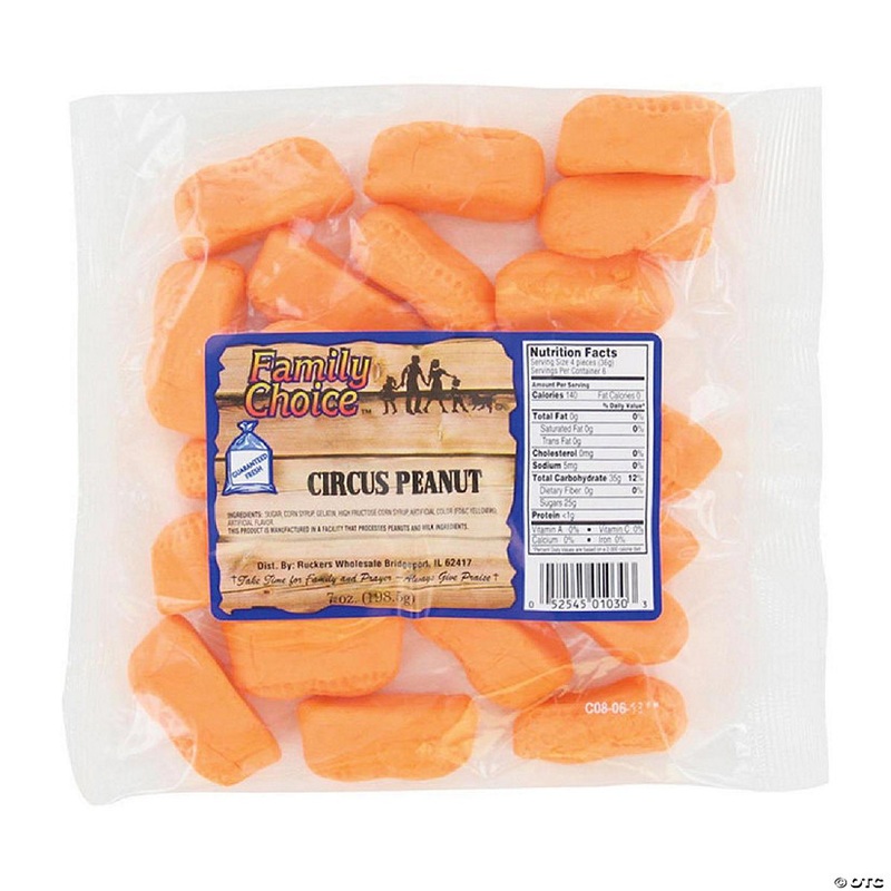 Ruckers Wholesale & Service 9235169 7 oz Family Choice Circus Peanuts Candy