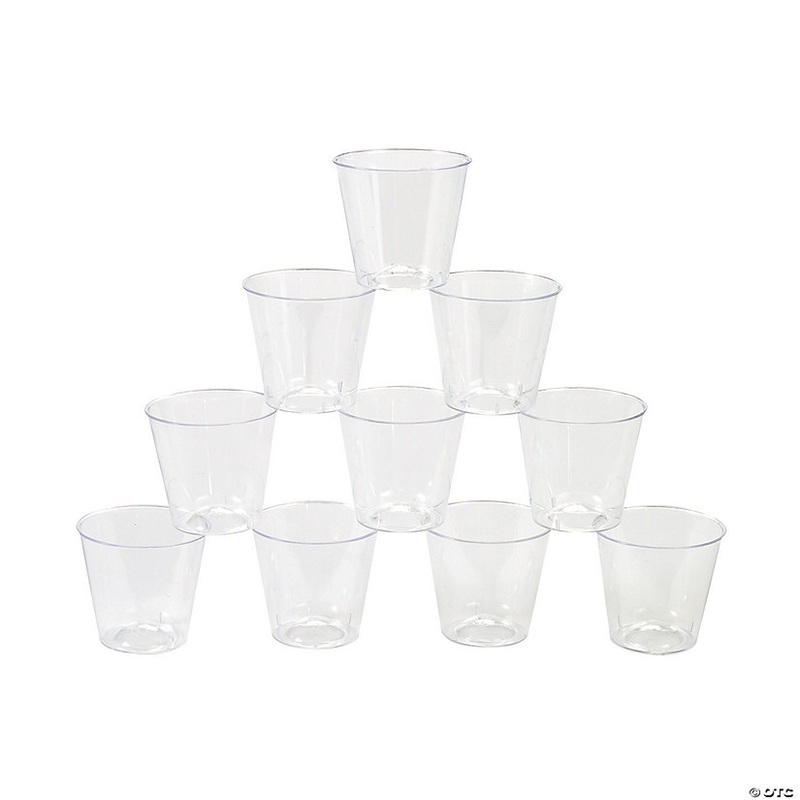 1 oz. Bulk 50 Ct. Mini BPA-Free Plastic Shot Glasses