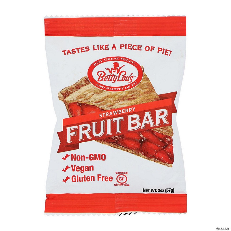 Betty Lou’s Fruit Bar – Strawberry – Gluten Free – Case of 12 – 2 oz