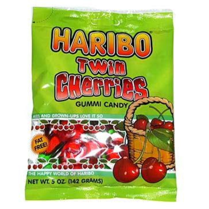 Haribo Gummi Twin Cherries 5 Ounce Bags