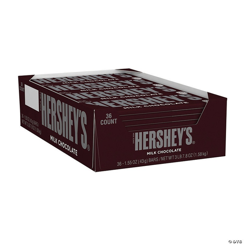 HERSHEY’S Full Size Milk Chocolate Bar, 1.55 oz, 36 Count