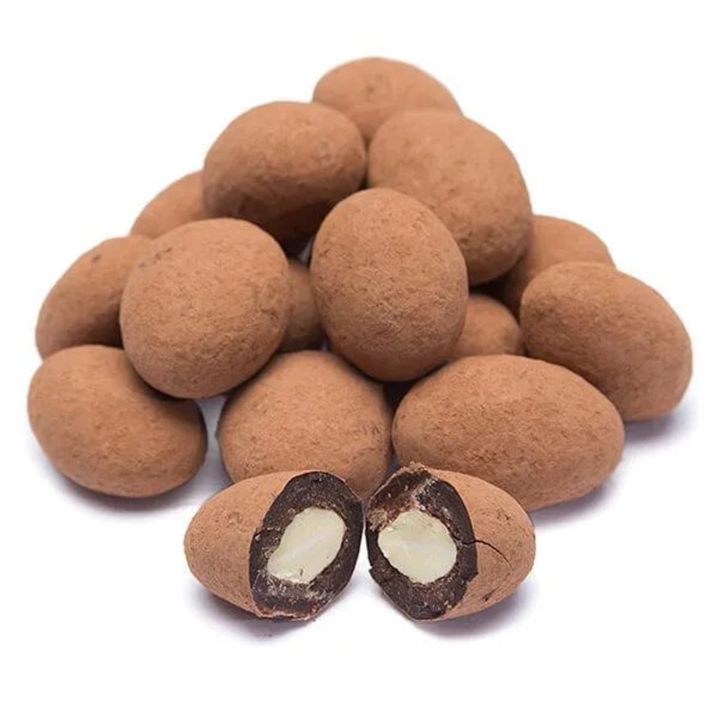 Koppers Cocoa Dusted Chocolate Almonds: 5LB Bag