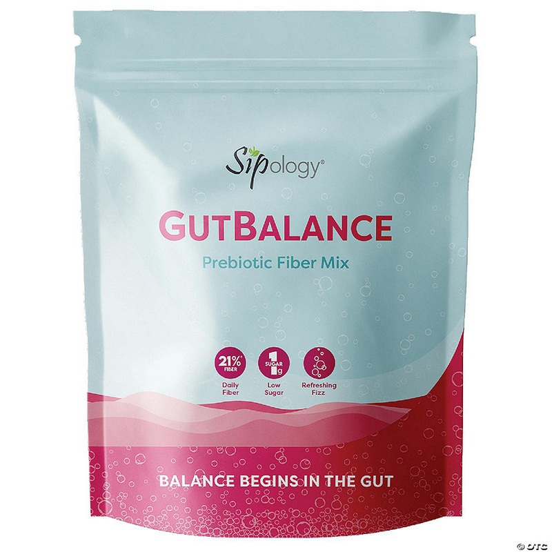 Sipology GutBalance Raspberry Lemonade 12 Stick Pack, Prebiotic Fiber Drink Mix