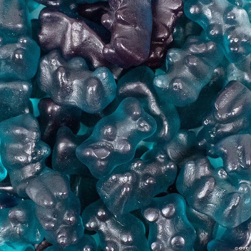 100 Pcs Blue Raspberry Gummi Bears Candy (1 lb)