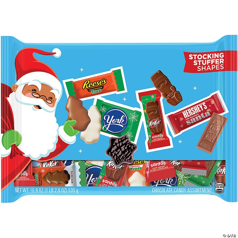 18.9 oz. Hershey’s Christmas Santa Snacks Chocolate Candy Assortment – 34 Pc.