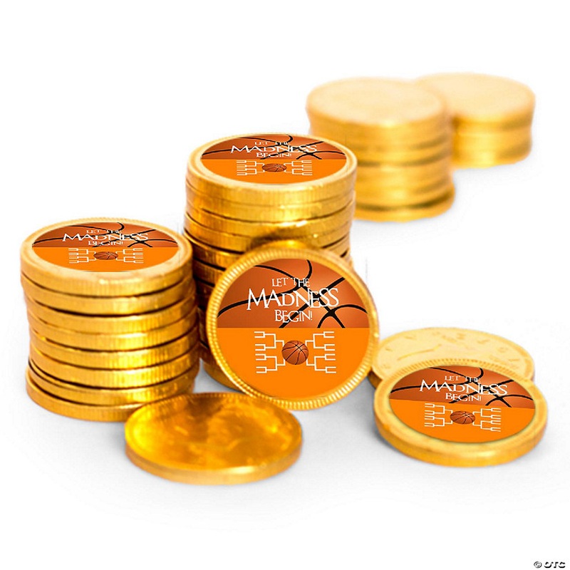 84ct March Madness Chocolate Coin Favors – Orange
