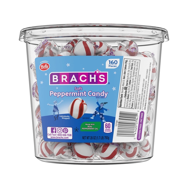 Brach’s Wrapped Soft Peppermint Puffs Tubs
