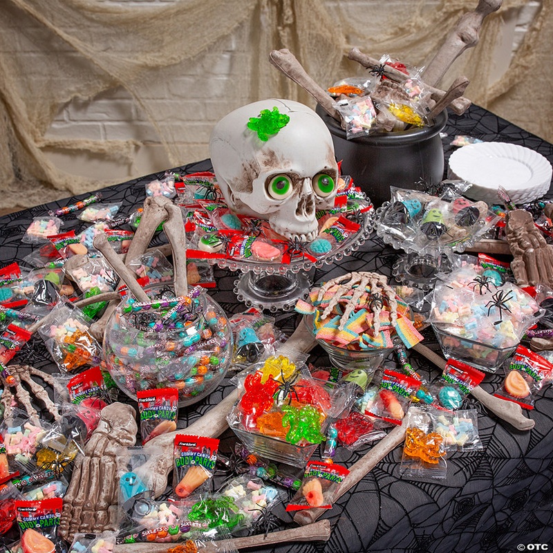 Bulk 352 Pc. Bag of Bones Rainbow Halloween Candy Buffet