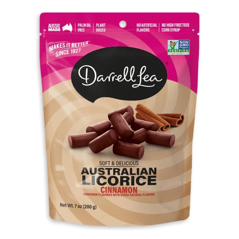 Darrell Lea Cinnamon Soft Australian Licorice Non-GMO: 8-Piece Case