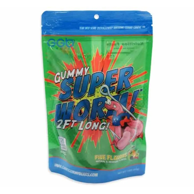 Giant Super 2-Feet Long Gummy Worm: 12-Piece Case