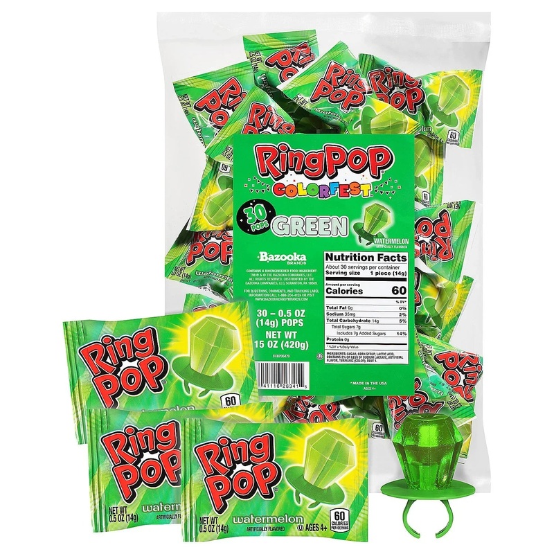 Green Ring Pops: 30-Piece Bag