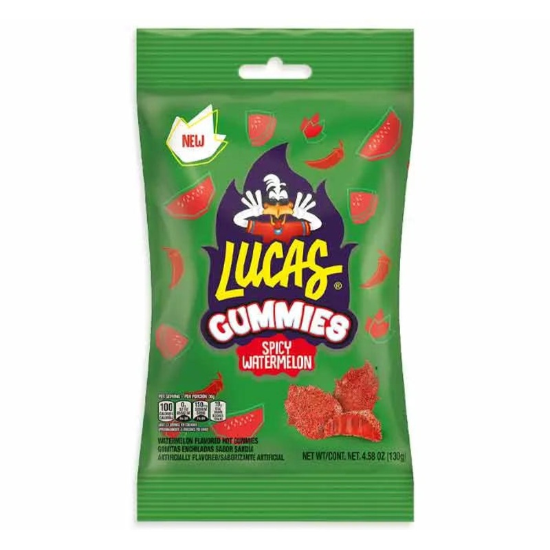 Lucas Spicy Watermelon Gummies: 12-Piece Case