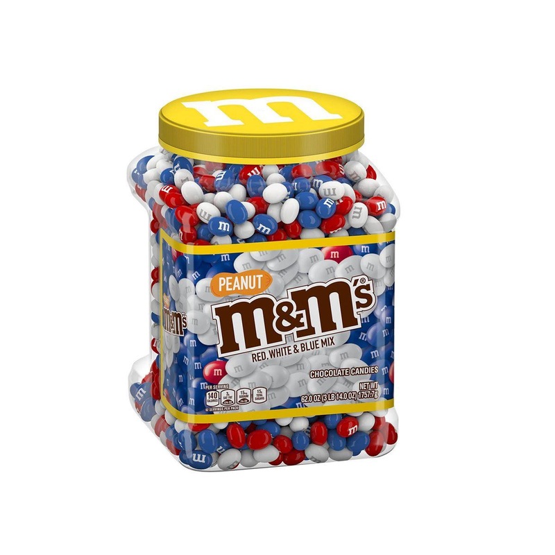 M&M’s  Patriotic Peanut Mix Milk Chocolate Candies 3.5lb