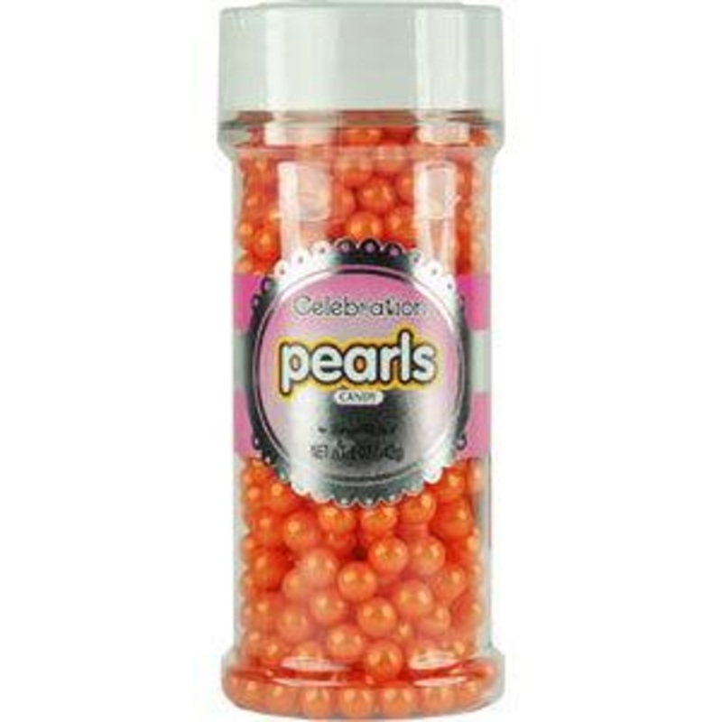 Shimmer Orange Candy Pearls 5 oz. Jars