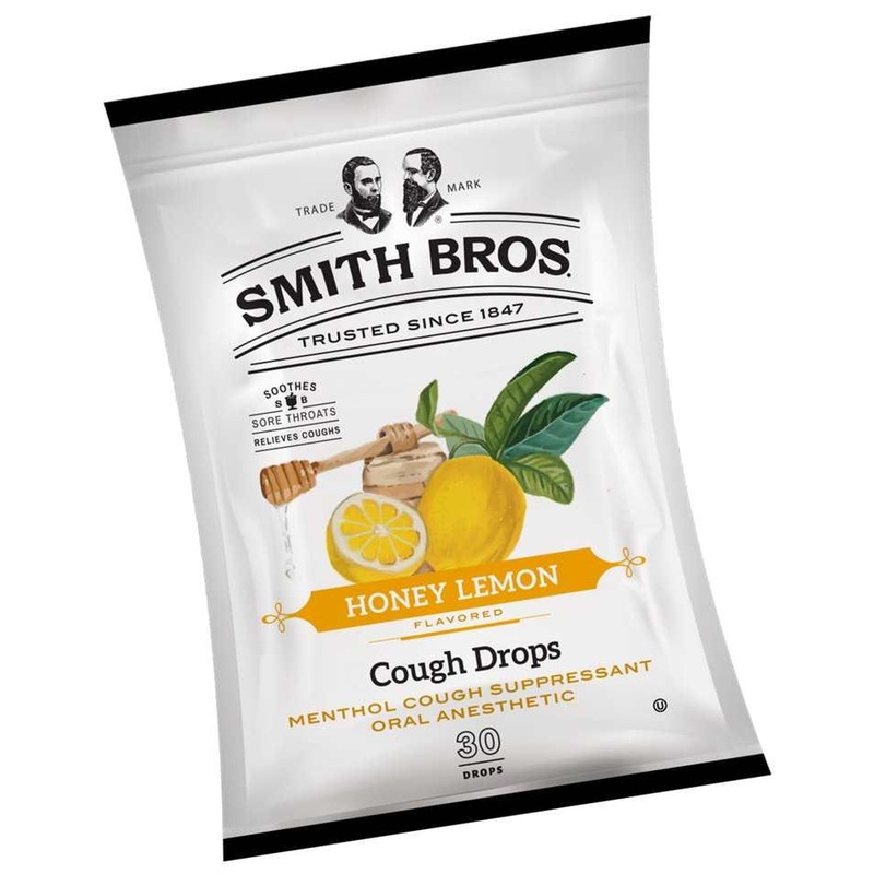 Smith Brothers Honey Lemon Cough Drops Bags
