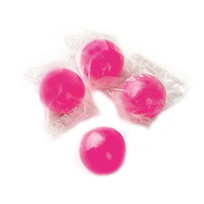 Wrapped Bright Pink Gumballs