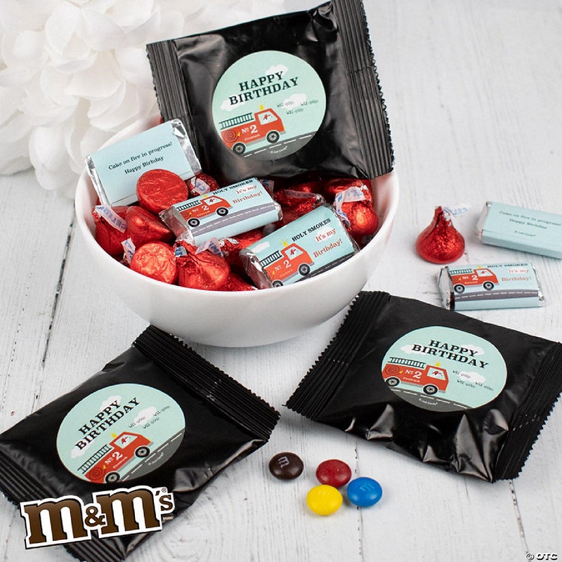 113 Pcs Fire Truck Kids Birthday Candy Piata Chocolate Party Mix (2 lb)