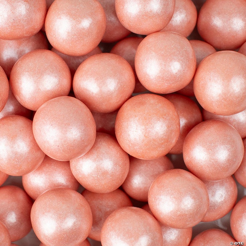 52 Pcs Rose Gold Pink Candy Gumballs 1-inch (1 lb)