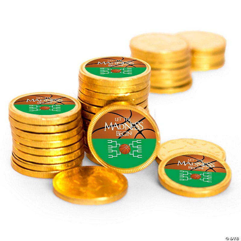 84ct March Madness Chocolate Coin Favors – Green