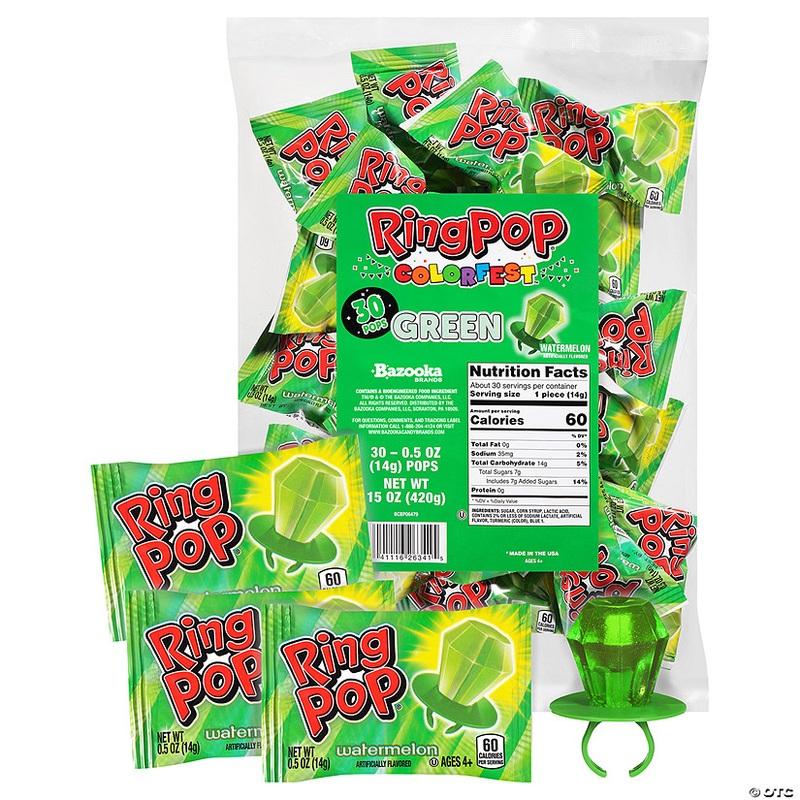 Green Ring Pops – 30 Pc.