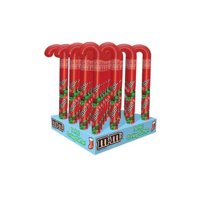 M&M Plain Christmas Filled Candy Cane