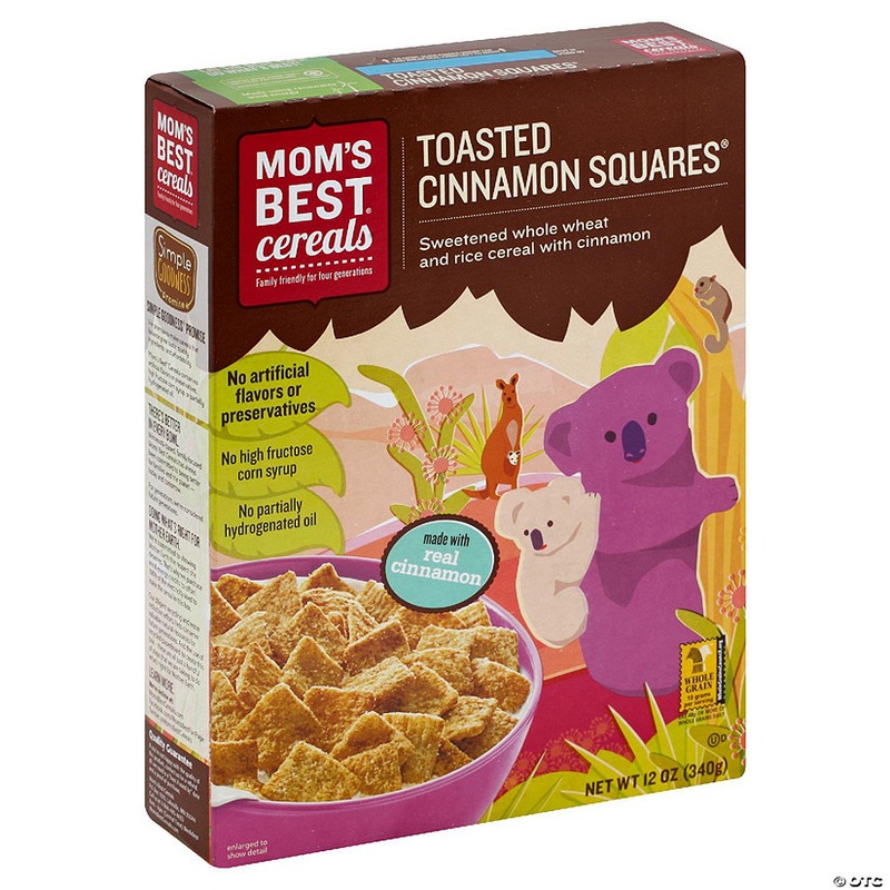 Moms Best Cereal Cinnamon Squares 12 oz (Pack of 8)