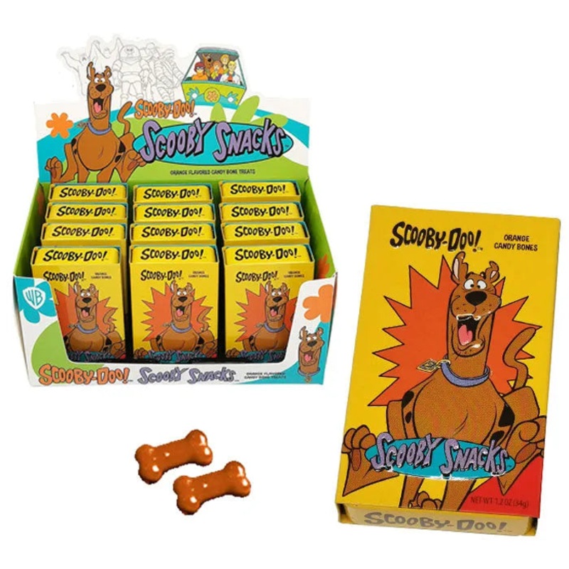 Scooby-Doo Snacks Orange Candy Bone Tins: 12-Piece Display