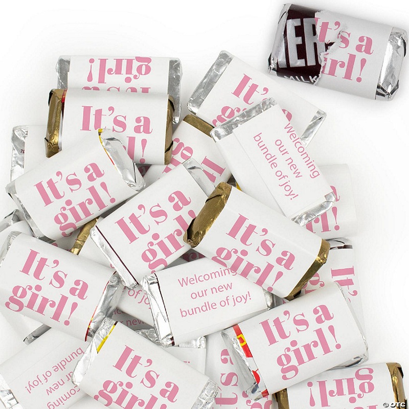 114 Pcs It’s a Girl Baby Shower Candy Party Favors Hershey’s Miniatures Chocolate