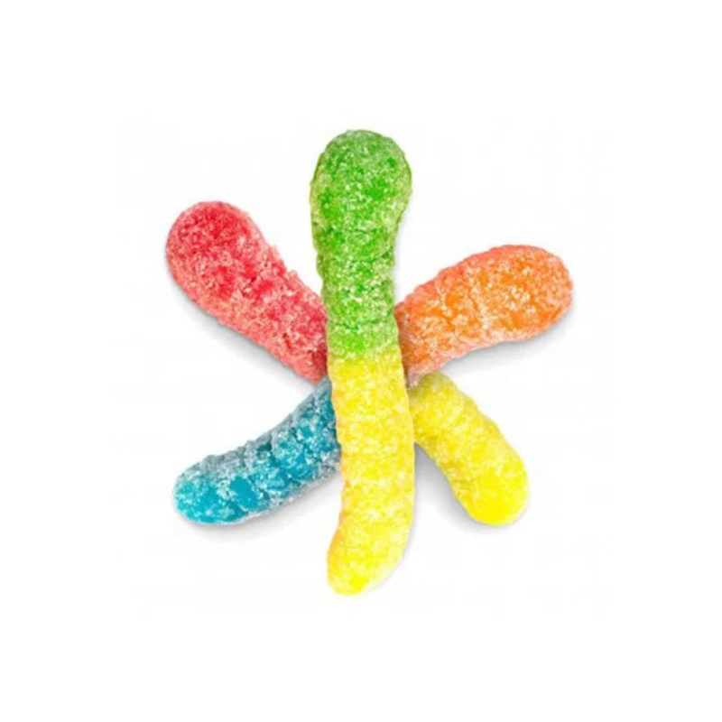 Albanese Neon Sour Gummy Worms – Mini: 4.5LB Bag