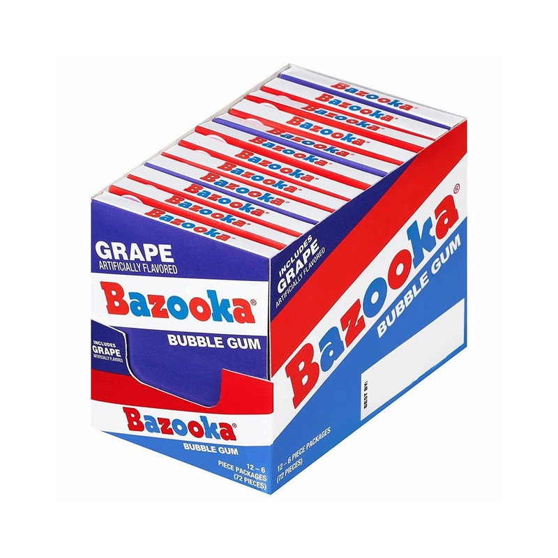Bazooka Original and Grape Bubble Gum Throwback Mini Wallet Pack