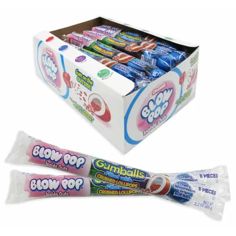Blow Pop Inside-Out 8-Ball Tube: 24-Piece Box