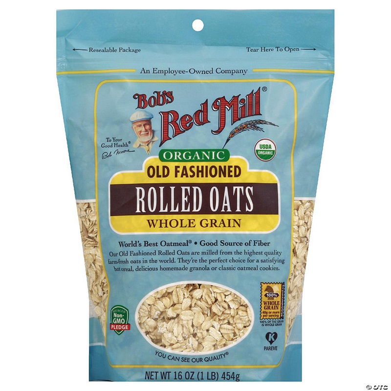 Bobs Red Mill Oats Rolled Old Fashioned Organic 16 oz (Pack of 4)