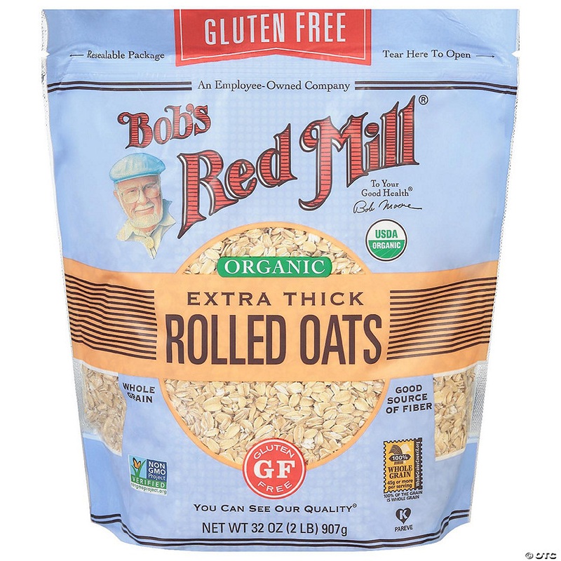 Bobs Red Mill Oats Rolled Thick Organic 32 Oz (Pack of 4)
