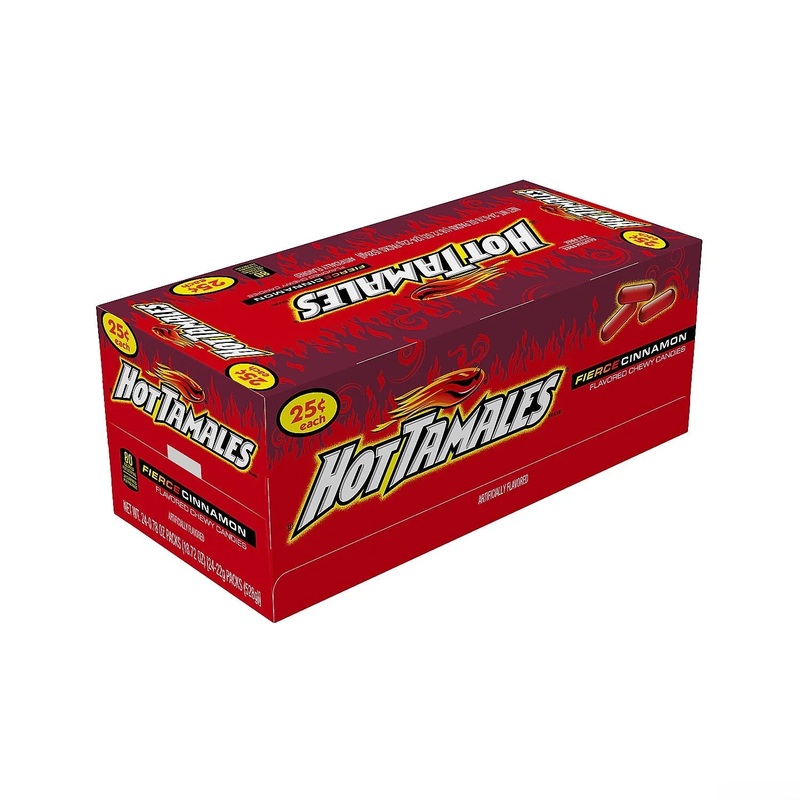 Hot Tamales Candy Mini Packs: 24-Piece Display