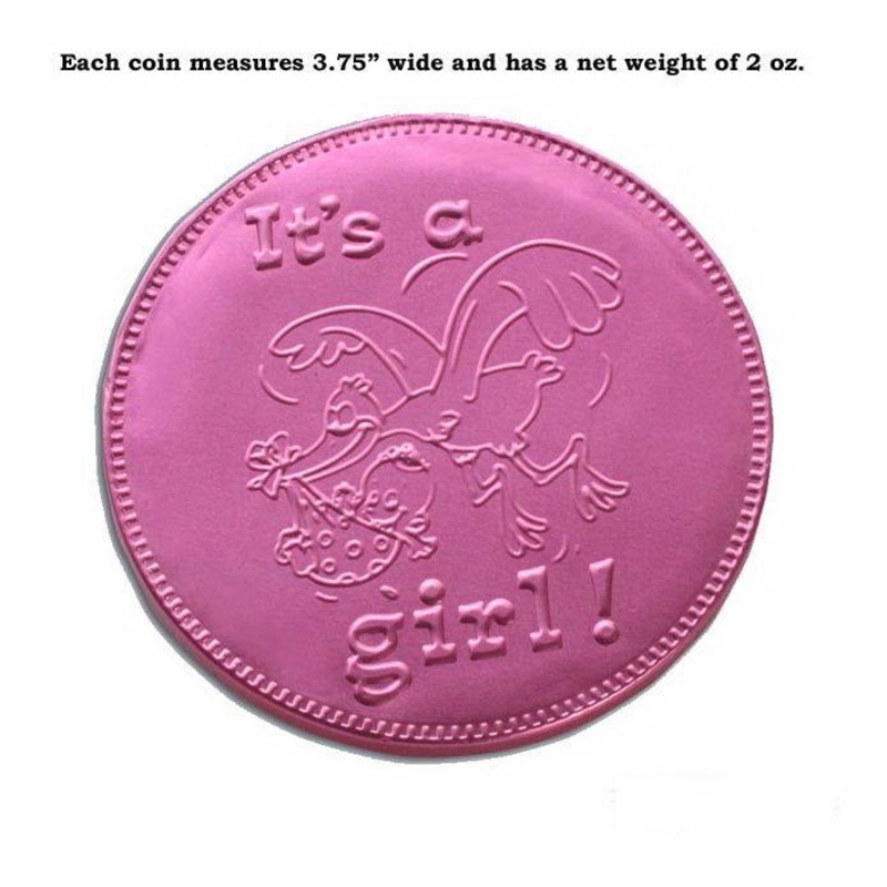 It’s A Girl Oversized Chocolate Coins