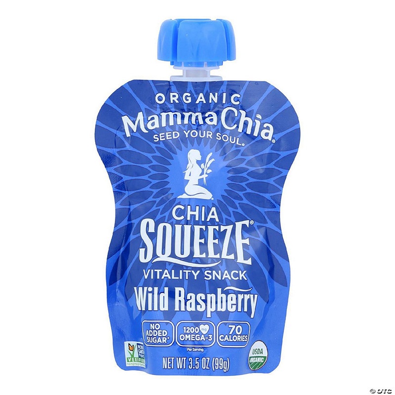 Mamma Chia Wild Raspberry Organic Vitality Snack – Case of 16 – 3.5 oz.