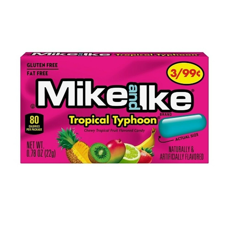 Mike and Ike Tropical Typhoon Mini Packs: 24-Piece Box