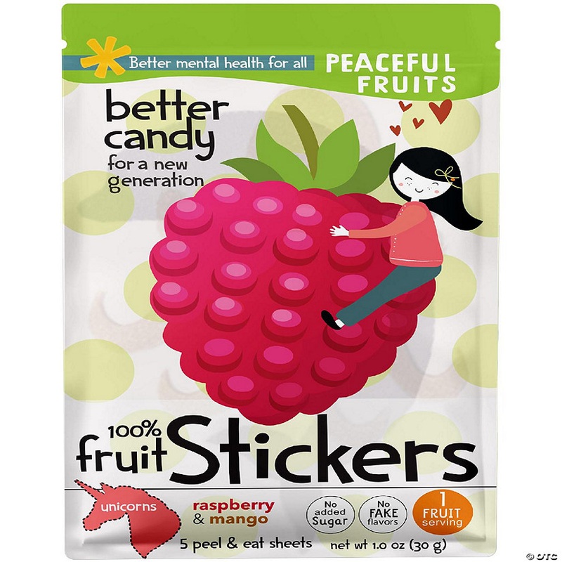 Peaceful Fruits Fruit Stickers Raspberry Mango 1oz Pack of 12