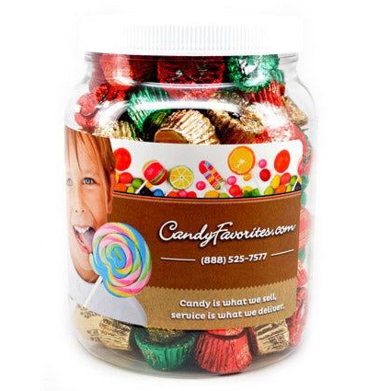 Reese’s Christmas Peanut Butter Cups Candy Jar