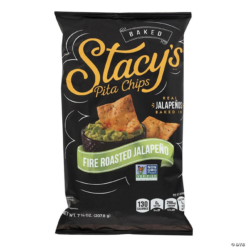 Stacy’s Pita Chips Fire Roasted Jalapeno Pita Chips – Roasted Jalapeno – Case of 12 – 7.33 oz.