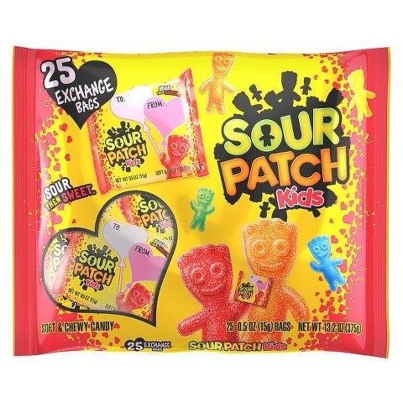 Valentines Sour Patch Kids Exchange Bags