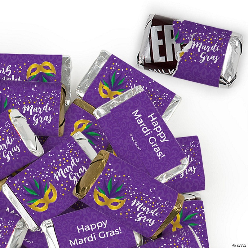 38 Pcs Mardi Gras Candy Favors Hershey’s Miniatures Chocolate – Confetti