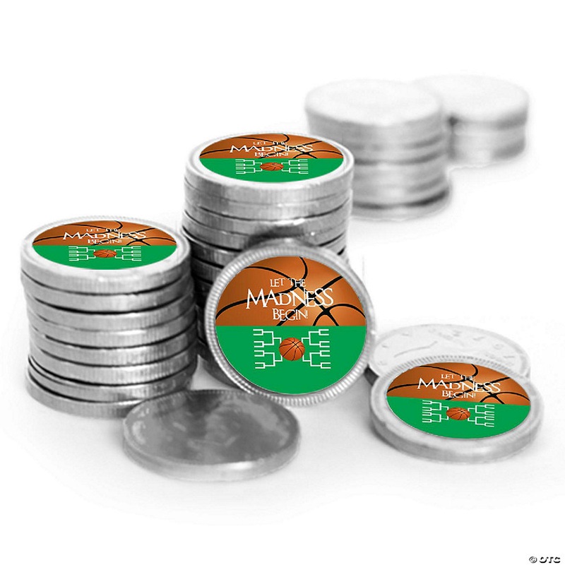 84ct Basketball Party Chocolate Coins – Green