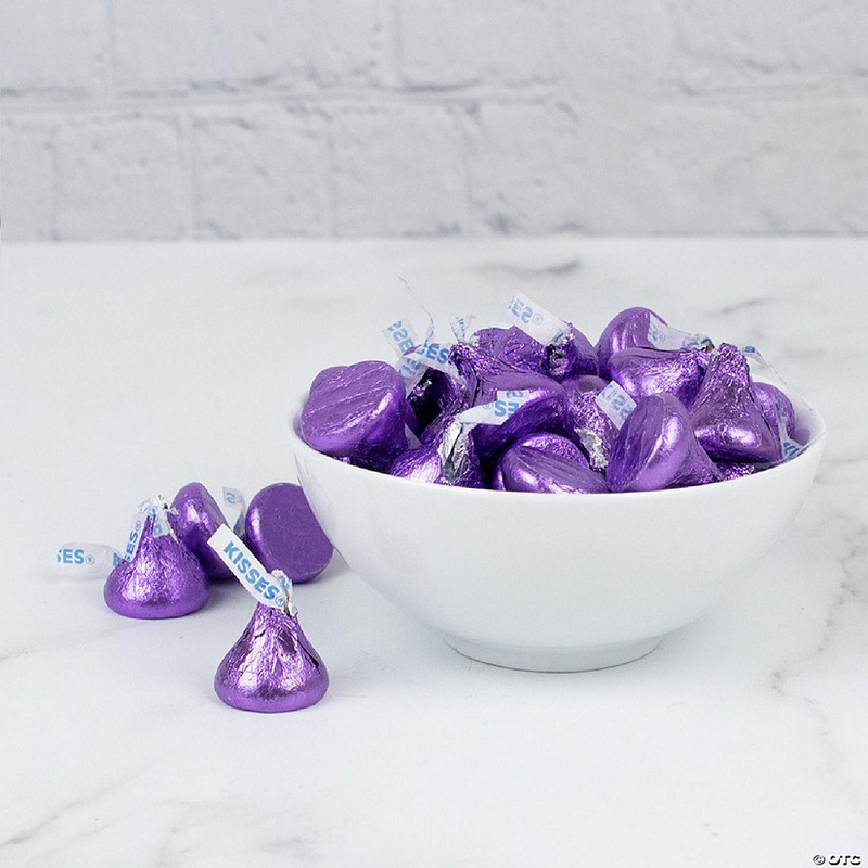 90 Pcs Light Purple Candy Hershey’s Kisses Milk Chocolates