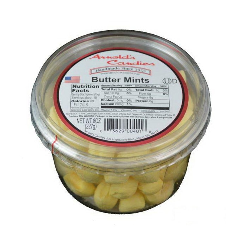 Arnold’s Candies Yellow Butter Mints Jars