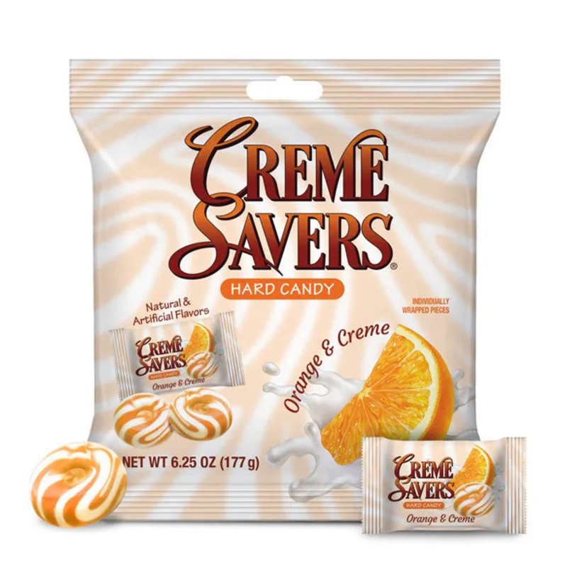 Creme Savers Orange & Creme Hard Candy: 12-Piece Case