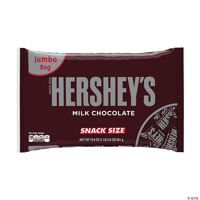 HERSHEY’S Snack Size Milk Chocolate Bars, 19.8 oz
