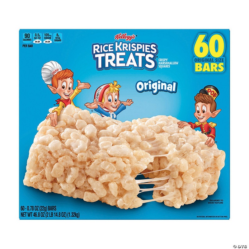 KELLOGG’S Original Rice Krispies Treats Snack Bars, 0.78 oz, 60 Count