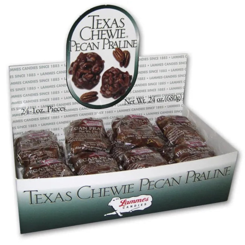 Lammes Texas Chewie Pecan Praline: 24-Piece Display